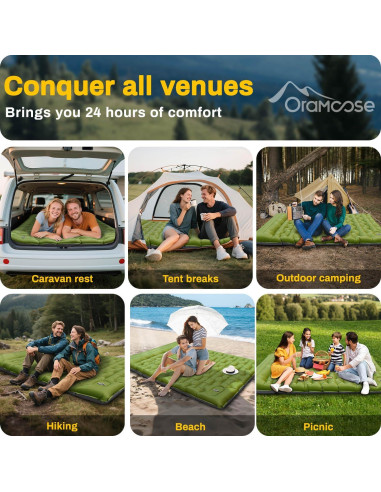 Colchón Inflable Doble Oramoose 15 cm con Almohada y Bomba