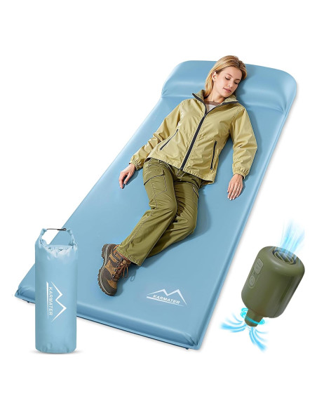 Almohadilla de Dormir Autoinflable M KARMATER 3.1" con Bomba