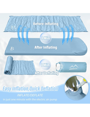 Almohadilla de Dormir Autoinflable M KARMATER 3.1" con Bomba