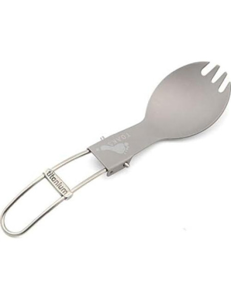 Cuchara tenedor plegable TOAKS de titanio 165mm