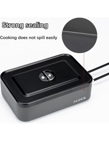 Caja de Almuerzo Bento Alocs de Aluminio para Camping 1.5L