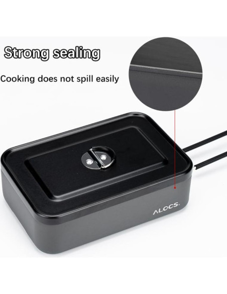 Caja de Almuerzo Bento Alocs de Aluminio para Camping 1.5L
