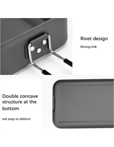 Caja de Almuerzo Bento Alocs de Aluminio para Camping 1.5L