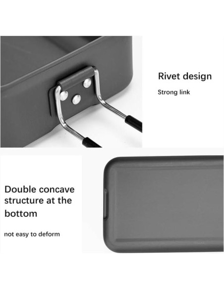 Caja de Almuerzo Bento Alocs de Aluminio para Camping 1.5L