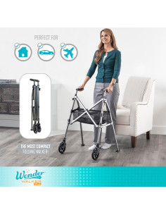 Andador Plegable Wonder Walker Plus Corto 3.18kg para Adultos 2