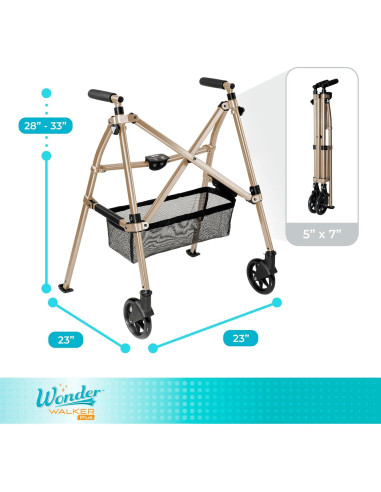Andador Plegable Wonder Walker Plus Corto 3.18kg para Adultos