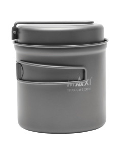 Olla de Titanio 1100ml con Tapa de Sartén Maxi - Ligera y Versátil