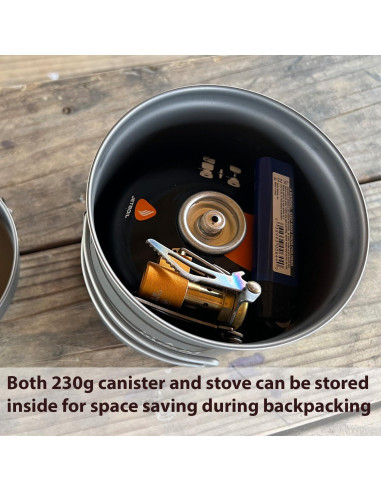 Olla de Titanio 1100ml con Tapa de Sartén Maxi - Ligera y Versátil