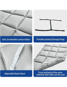 Colchoneta Acolchada para Camping ASANEST 190.5x76.2cm Gris 2