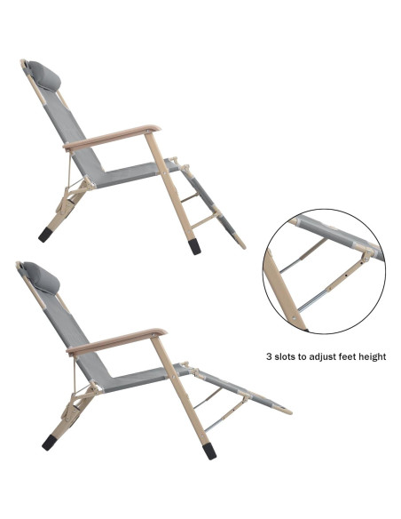 Sillas de Patio Plegables Lucky Tree - Juego de 2 Reclinables