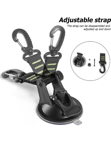 4 Ventosas de Sujeción AICEL para Camping y Coche - Rojo