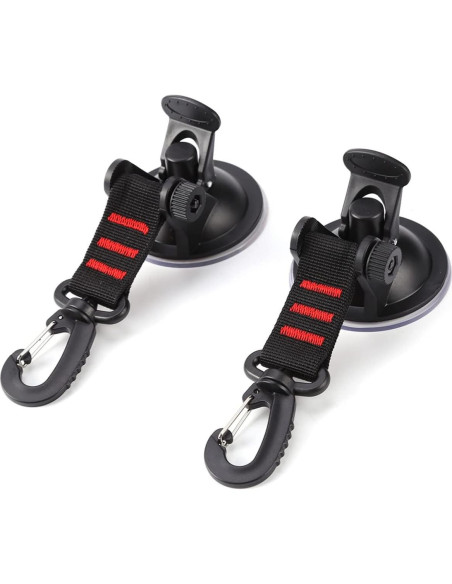 4 Ventosas de Sujeción AICEL para Camping y Coche - Rojo