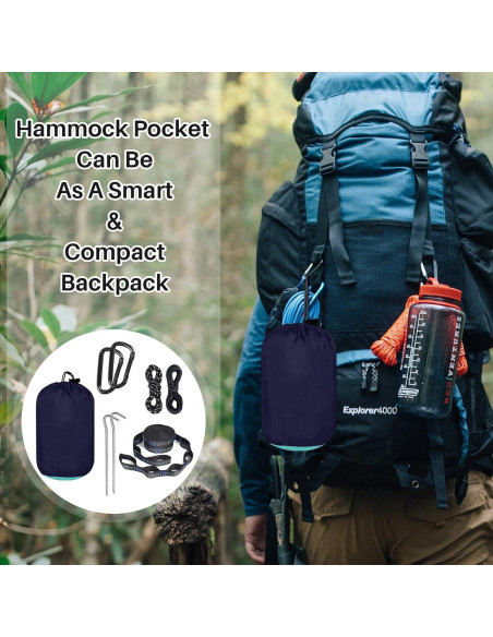 Hamaca Doble Portátil TOPCHANCES con Red Antimosquitos 272kg