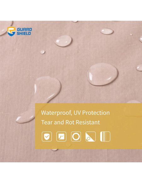 Lona Impermeable GUARD SHIELD 2.44x3.05m Beige/Plata 8mil