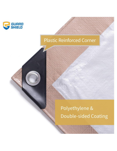 Lona Impermeable GUARD SHIELD 2.44x3.05m Beige/Plata 8mil