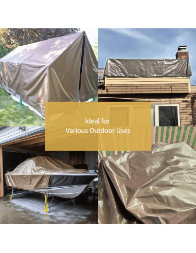 Lona Impermeable GUARD SHIELD 2.44x3.05m Beige/Plata 8mil