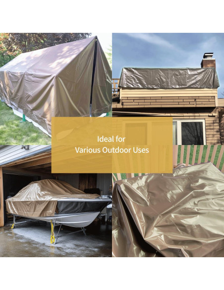 Lona Impermeable GUARD SHIELD 2.44x3.05m Beige/Plata 8mil