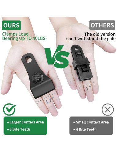 Clips Grandes para Lonas HLOGREE 40 Pcs Alta Resistencia