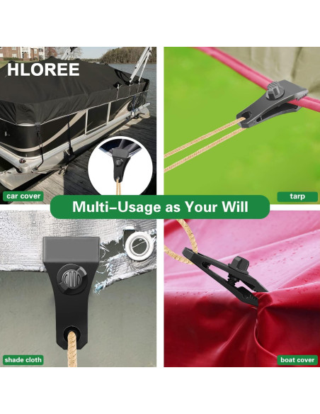 Clips Grandes para Lonas HLOGREE 40 Pcs Alta Resistencia