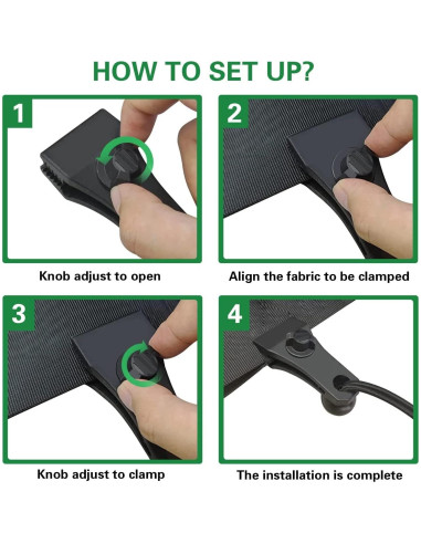 Clips Grandes para Lonas HLOGREE 40 Pcs Alta Resistencia