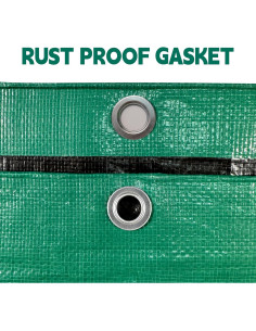 Lona Impermeable MVPNET 4.57x4.57m Verde/Negro 10mil 2