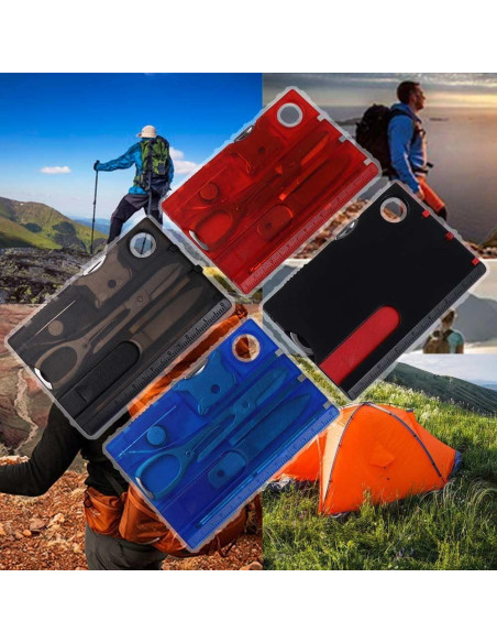 Tarjeta de Herramientas 12 en 1 Genérico Compacta para Camping Tarjeta de Herramientas 12 en 1 Genérico Compacta para Camping