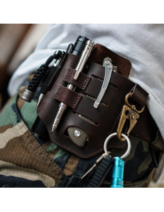 Funda de Cuero VIPERADE PJ16 para Cinturón EDC 5 en 1 2