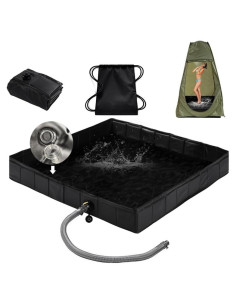 Base de Ducha Plegable Genérico 104 cm con Drenaje para Camping