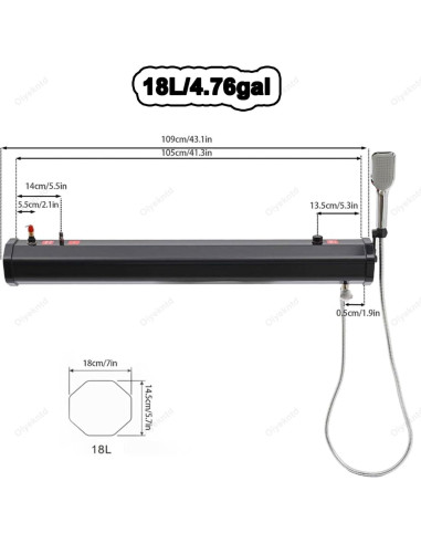 Soporte de Techo para Ducha de Carretera Oiyekntd 18L