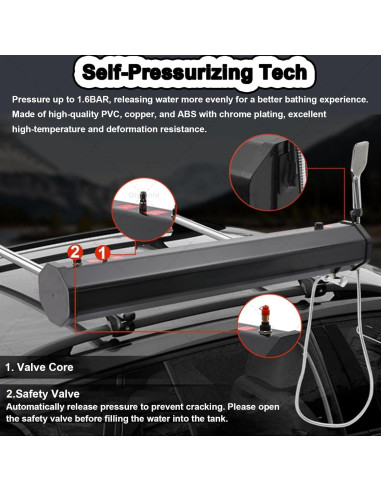 Soporte de Techo para Ducha de Carretera Oiyekntd 18L