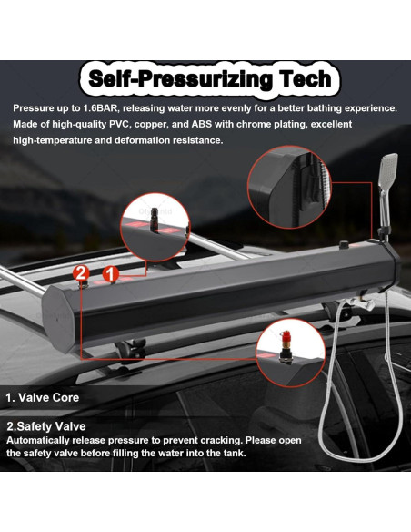 Soporte de Techo para Ducha de Carretera Oiyekntd 18L