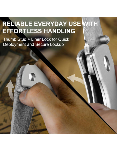 Cuchillo de bolsillo Kizer Spitfire EDC Damasco 7.95cm Cuchillo de bolsillo Kizer Spitfire EDC Damasco 7.95cm