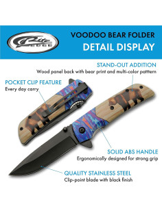 Cuchillo Plegable EDC Szco Supplies 20 cm Acero Inoxidable 2