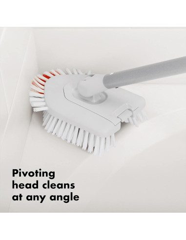 Cepillo Extensible OXO para Baño y Azulejos 66-106 cm Naranja