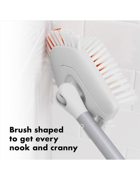 Cepillo Extensible OXO para Baño y Azulejos 66-106 cm Naranja