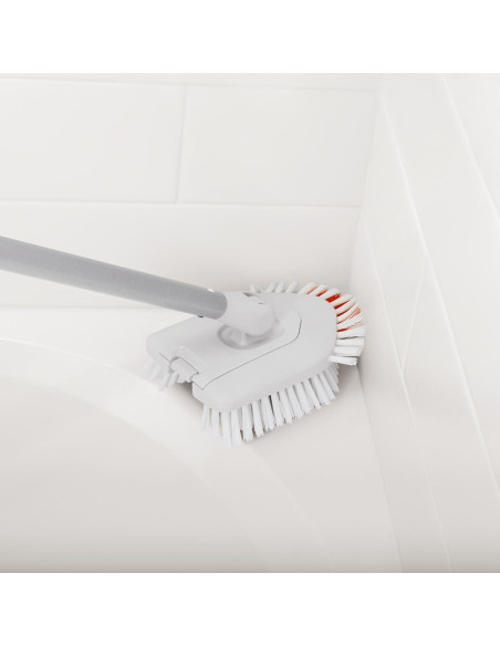 Cepillo Extensible OXO para Baño y Azulejos 66-106 cm Naranja