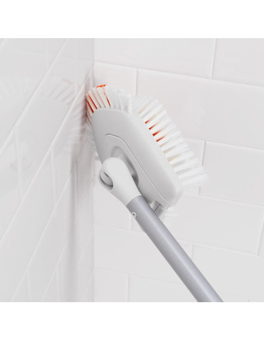Cepillo Extensible OXO para Baño y Azulejos 66-106 cm Naranja