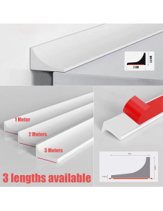 Umbral de Ducha de Silicona WSIWZAI 3 Metros Blanco 2