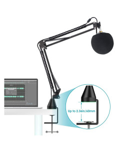 Soporte de Micrófono YOUSAHRES con Funda Espuma y Filtro Antipop 2