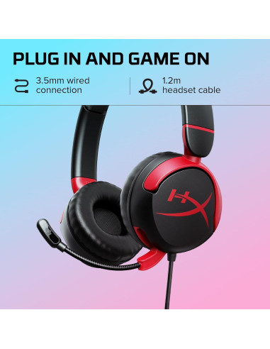 Auriculares con Cable HyperX Cloud Mini para Gaming - Negro/Rojo