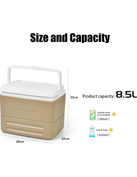 Enfriador Portátil DYQFFF para Camping y Picnic 0.99 kg