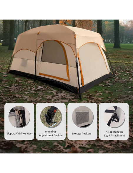 Tienda de Camping Mtenplay TS-MGYZ-BR 8 Personas Impermeable