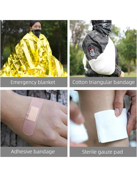 Kit de Primeros Auxilios IFAK Soknazq, 18x14x6 cm, Negro