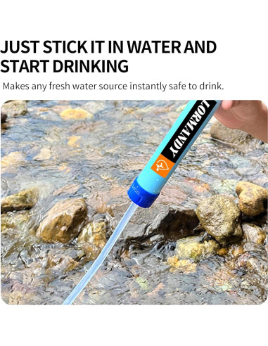 Filtro de Agua Portátil Lormandy S3, Purificación 0.1 Micrones