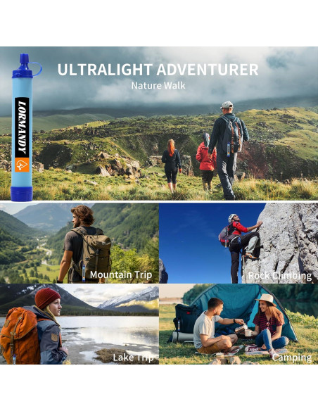 Filtro de Agua Portátil Lormandy S3, Purificación 0.1 Micrones