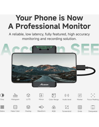 Accsoon SeeMo 4K Adaptador HDMI para Android 8 o Posterior