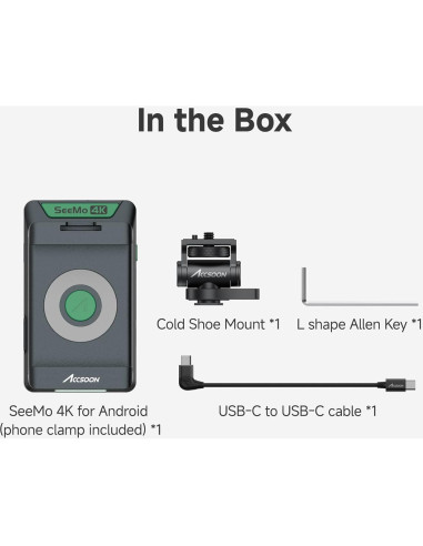 Accsoon SeeMo 4K Adaptador HDMI para Android 8 o Posterior