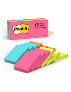 Notas Adhesivas Post-it Poptimista 3.8x5.1cm 12 Blocs 100 Hojas