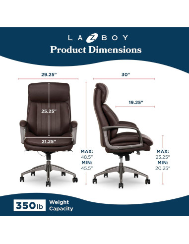 Silla de Oficina Ejecutiva La-Z-Boy Nova, Soporte Ergonómico AIR