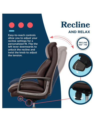 Silla de Oficina Ejecutiva La-Z-Boy Nova, Soporte Ergonómico AIR